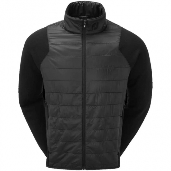 Footjoy Fleece Quilted Jacket - Black i gruppen Golfhandelen / Klær og sko / Golfklær herre / Jakker/Vester hos Golfhandelen Ltd (fj quilted jacket black)